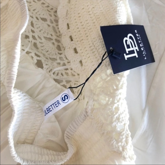 LILBETTER Crocheted Dress Backless White long dress Size Small - Picture 6 of 11